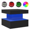 vidaXL Konferenčný stolík s LED svetlami čierny 50x50x40 cm