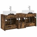 vidaXL Set kabinetov do kúpeľne 3 ks Dymový dub 49,5 x 41 x 62,5 cm