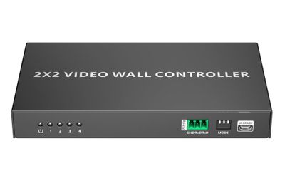 PremiumCord HDMI 1 vstup - 4 monitory, Video Wall controller, 8 zobrazovacích režimov Rozbočovač, HDMI 1.4, 1× vstup, 4× výstup, FullHD, 60Hz, čierny