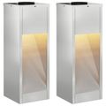 vidaXL Solárna LED chodníková lampa 2 ks Teplá biela 18 x 18 x 50 cm