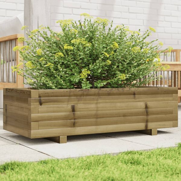 vidaXL Záhradný kvetináč 90x40x26,5 cm impregnovaná borovica