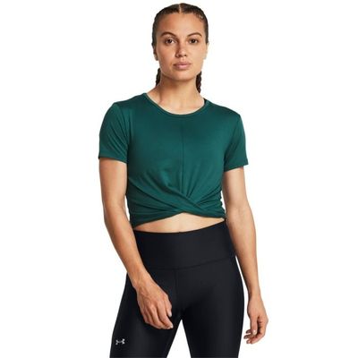 Dámske Tričko Motion Crossover Crop SS Blue - Under Armour, veľkosť S