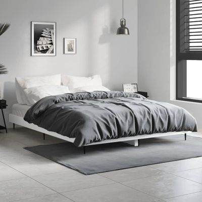 vidaXL Posteľný rám biely 140x190 cm kompozitné drevo