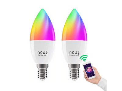 Smart LED žiarovka E14 4,5 W RGB NOUS P4/2pack WiFi Tuya sada 2ks