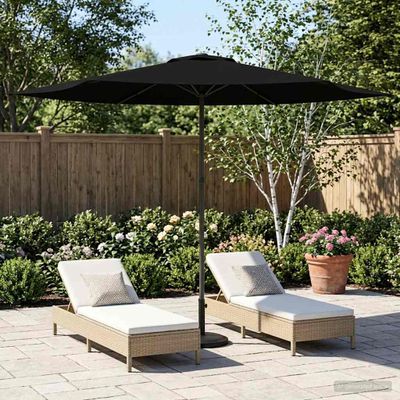 vidaXL Záhradný slnečník 300 x 300 cm Polyester Obdĺžnikový Čierna