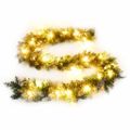 vidaXL Vianočná girlanda s LED svetielkami zelená 2,7 m PVC