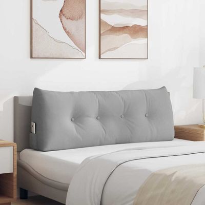 vidaXL Poduška na chrbát Oblá šedá 120 x 24 x 50 cm látka