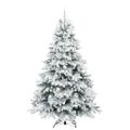 vidaXL Umelý vianočný stromček s 300 LED-i Biela 180 cm PE a PVC