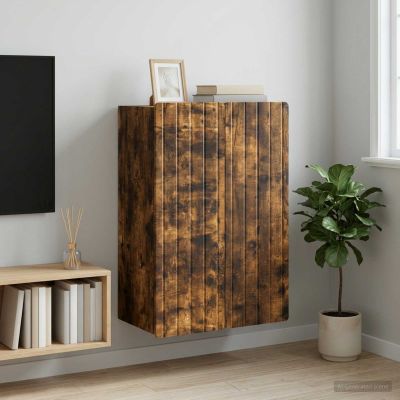 vidaXL Nástenná skrinka Dymový dub 66 x 34,5 x 92 cm Kompozitné drevo