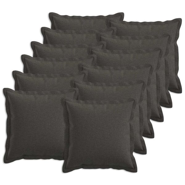 vidaXL Poťah na podložku 12 pcs HOUTEN Tmavosivá 45 x 45 cm