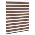 vidaXL Zebra roleta hnedá 130x100 cm šírka látky 125,9 cm polyester