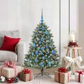 vidaXL Umelý vianočný stromček Zelená 120 cm PVC, plast a oceľ