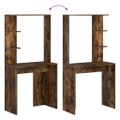 vidaXL Stôl Dymová dub Kompozitné drevo 78,5 x 37 x 154,5 cm