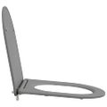 vidaXL WC sedadlo Sivá 47 x 36 x 3,4 cm Duroplast