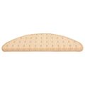 vidaXL Kobercové nášľapy na schody 15 ks krémové 56x17x3 cm