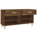vidaXL Botník hnedý dub 102x35x55 cm spracované drevo