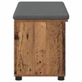 vidaXL Predsieňová lavica s vankúšom Staré drevo 80 x 38 x 46 cm