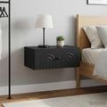 vidaXL Nástenná nočná skrinka 2 ks Čierna 49 x 34,5 x 20 cm