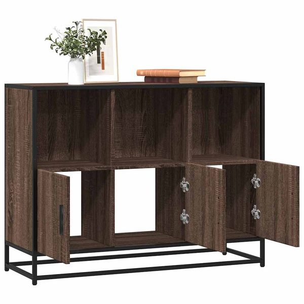 vidaXL Komoda hnedý dub 100x35x76 cm kompozitné drevo