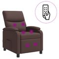 vidaXL Masážne relaxačné kreslo Hnedá Umelá koža