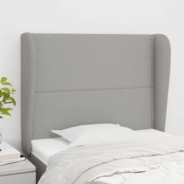 vidaXL Čelo postele so záhybmi bledosivé 83x23x118/128 cm látka