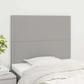 vidaXL Čelo postele svetlosivé 80x5x118/128 cm látkové