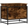 vidaXL Úložný box s vekom dymový dub 60x40x51,5 cm kompozitné drevo