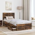 vidaXL Rám postele Dymová dub 90 x 190 cm Inžinierske drevo