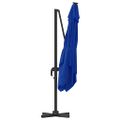 vidaXL Roma Parasol Modrá 286 x 284 x 265 cm Hliník a polyester