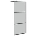 vidaXL Sprchová zástena 90x195 cm tmavé ESG sklo čierna