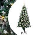 vidaXL Umelý vianočný stromček Zelená 180 cm PVC a Oceľ a Plast