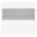 vidaXL Nočné stolíky s LED svetlami 2 ks biele 50x40x45 cm