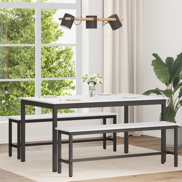 vidaXL Jedálenský stôl Biela 150 x 90 x 75 cm Masívne borovicové drevo