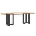 vidaXL Nohy konferenčného stolíka v tvare T, 2 ks, antracitové, 38x25x(42-43) cm, oceľ