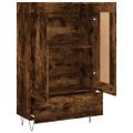 vidaXL Vysoká skrinka dymový dub 69,5x31x115 cm kompozitné drevo