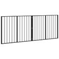 vidaXL Psia brána 2 ks Čierna 100 x 80 cm Pozinkovaná oceľ
