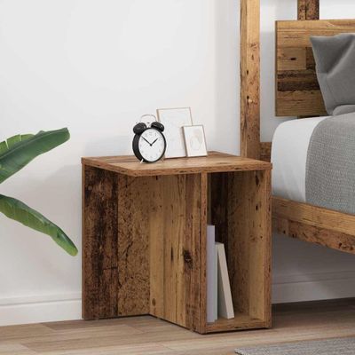 vidaXL Koncový stôl 2 pcs Staré drevo 37 x 32 x 40 cm Kompozitné drevo