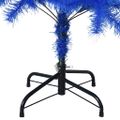 vidaXL Umelý vianočný stromček so stojanom, modrý 120 cm, PVC