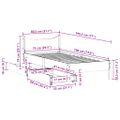 vidaXL Posteľný rám so zásuvkami biely 75x190 cm borovicový masív