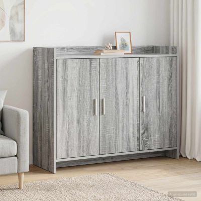 vidaXL Servírovacia skriňa Sivý Sonoma 98,5 x 33 x 80 cm