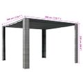 vidaXL Polyratanový altánok so strechou 300x300x220 cm sivo-antracitový