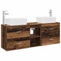 vidaXL Set kabinetov do kúpeľne 3 ks Staré drevo 53 x 34,5 x 63 cm