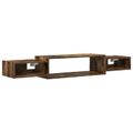 vidaXL Nástenný TV kabinet Nástenná montáž Dymový dub 140 x 28 x 21 cm