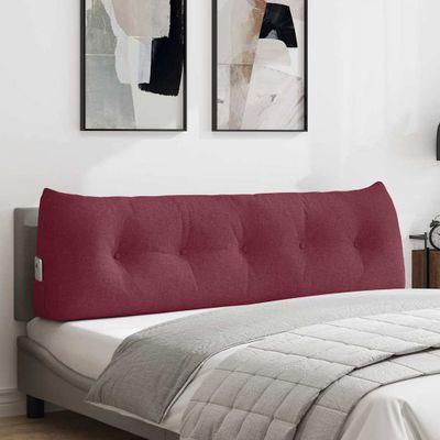 vidaXL Poduška na chrbát Víno červené 160 x 24 x 50 cm látka