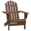 vidaXL Záhradná stolička Adirondack s otomanom a stolíkom jedľový masív hnedá