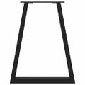 vidaXL Nohy k jedálenskému stolu v tvare V, 2 ks, čierne, 50x(72-73,3) cm, oceľové