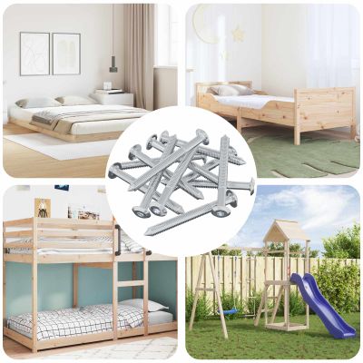 vidaXL Skrutka 1600 pcs Strieborná M6 x 60 mm Oceľ