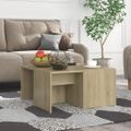 vidaXL Konferenčné stolíky 4ks, dub sonoma 33x33x33cm kompozitné drevo