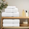 vidaXL Prémiové utierky na ruky SOLUND 4 ks biele 50x100 cm 600 g/m²