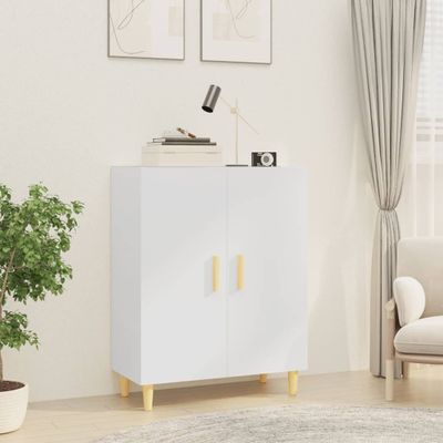 vidaXL Komoda biela 70x34x90 cm spracované drevo